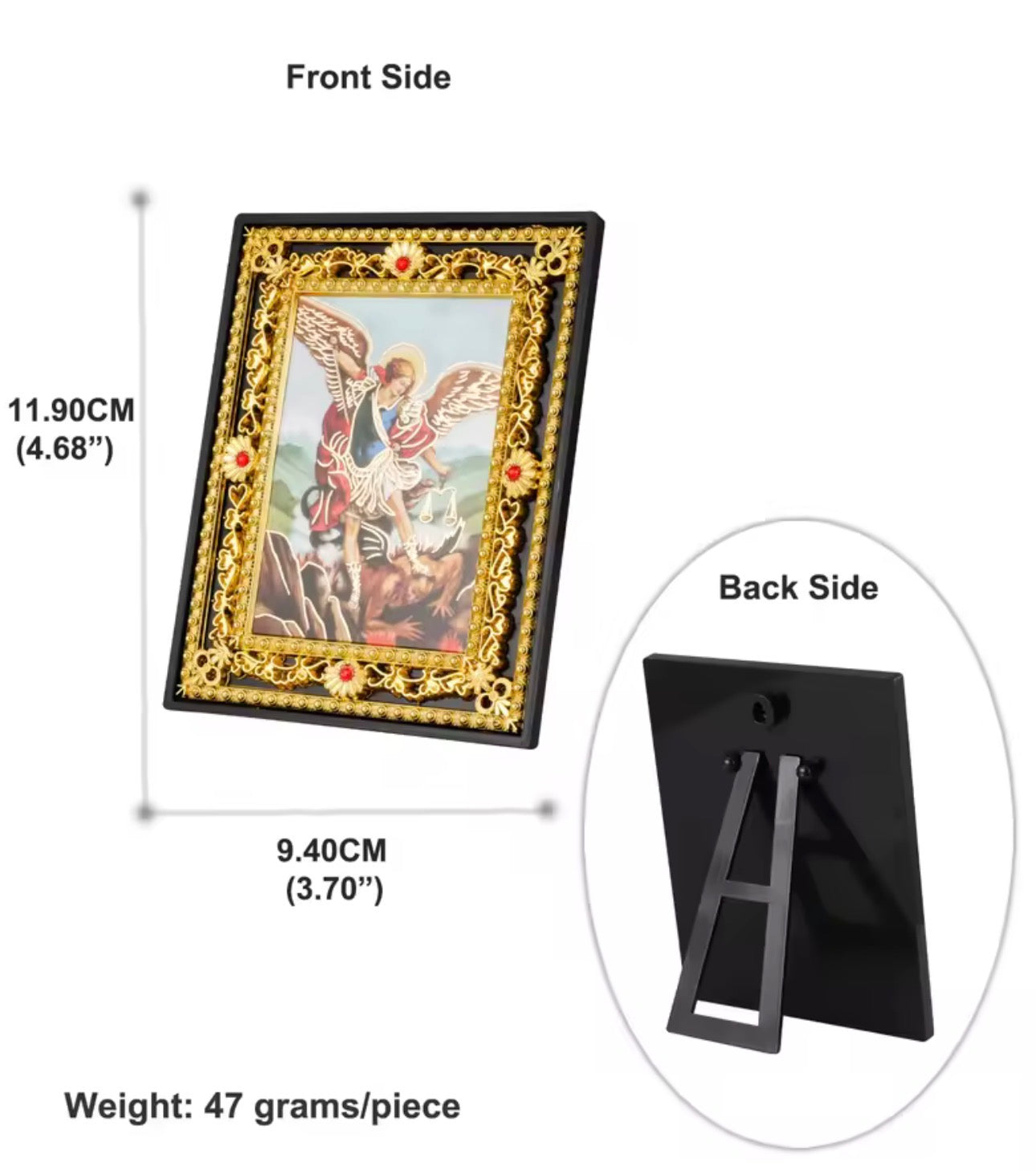 Icon Saint Michael Ornate Jeweled Standing Plaque