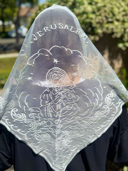 Chapel Veil with Blessed Mother Tradition Mantilla Veil