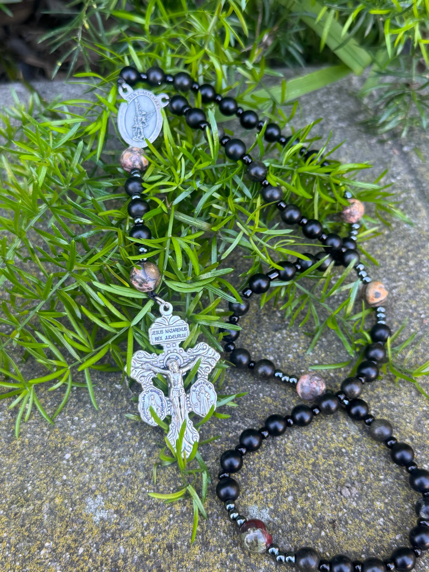Saint Michael Corded Rosary with Pardon Crucifix Handmade in The USA