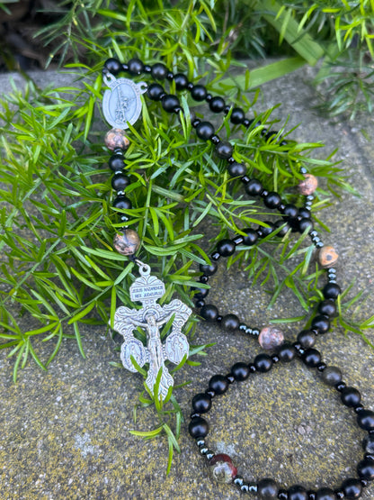 Saint Michael Corded Rosary with Pardon Crucifix Handmade in The USA
