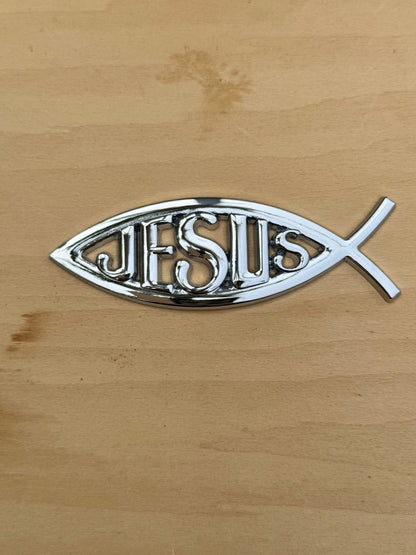 Auto Emblem Fish JESUS The Ichthus Symbol For Cars
