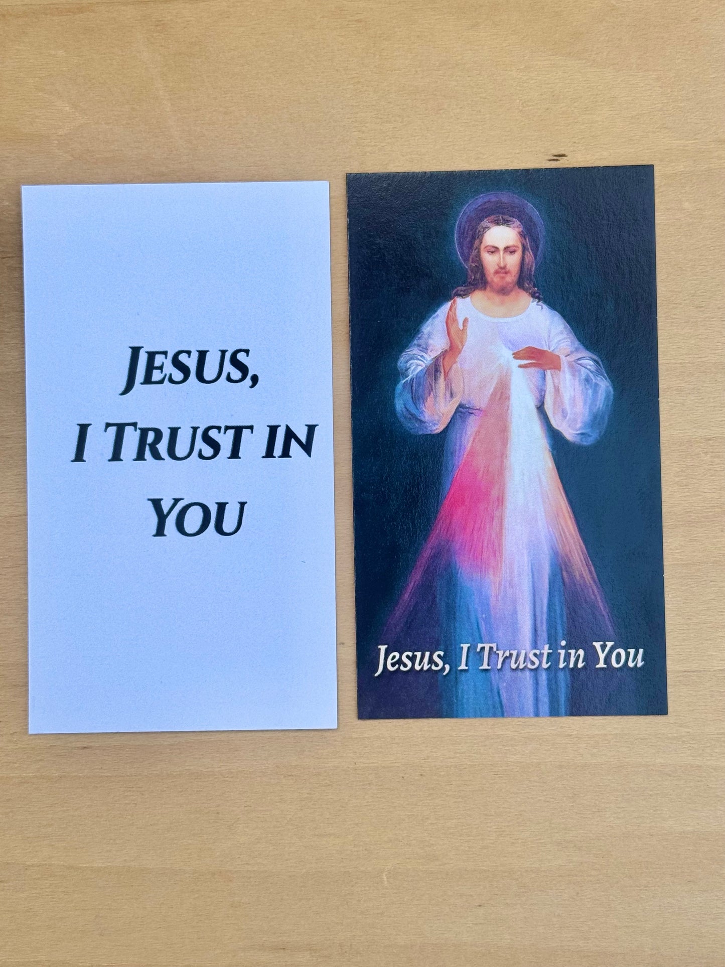 Divine Mercy Jesus Prayer Card