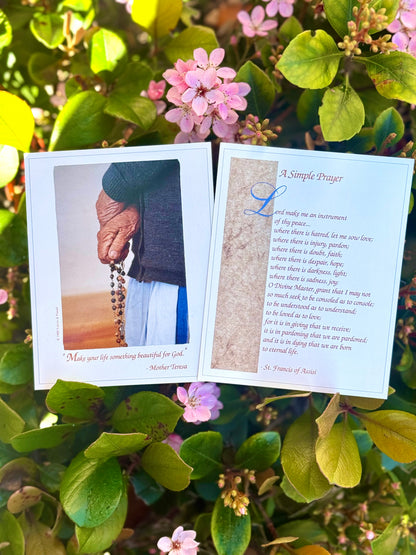 Mother Teresa Portrait & 20 Pieces of Prayer Cards