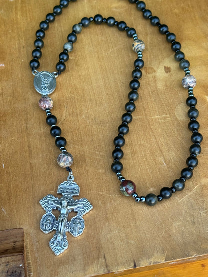 Saint Michael Corded Rosary with Pardon Crucifix Handmade in The USA