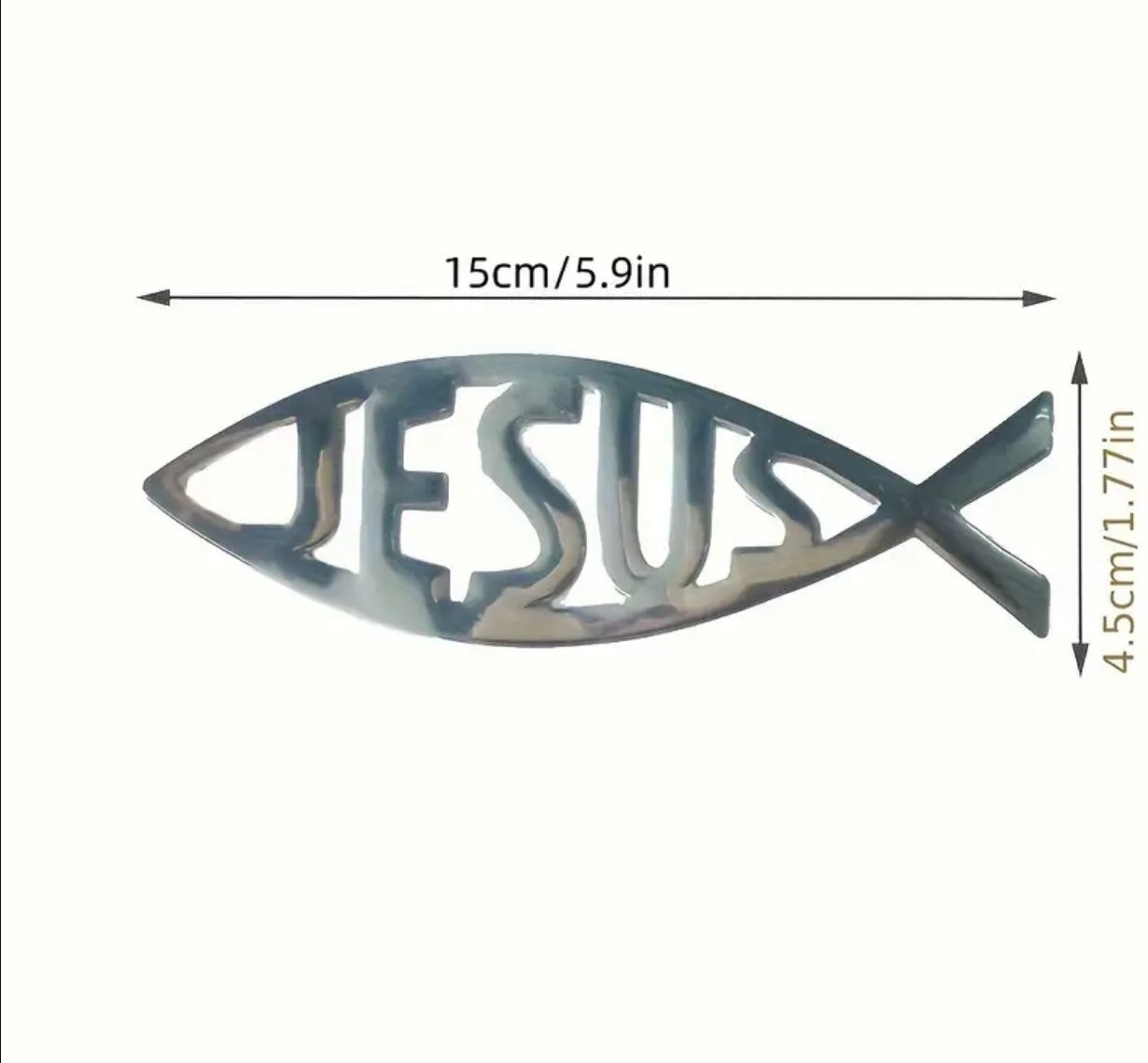 Auto Emblem Fish JESUS