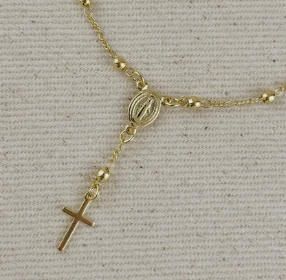 Preorder: June 2026 18k Gold Filled Figaro Rosary Bracelet