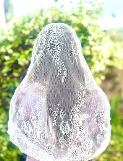 Elegant Veil Vintage Styled Mantilla Church Veil