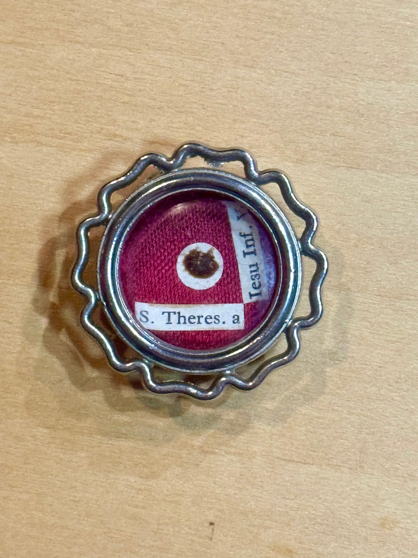 Saint Therese Blessed Anointing Oil Touched To First Class-Relic