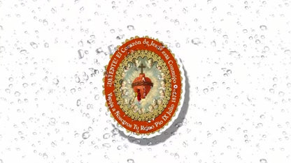 Sacred Heart of Jesus Badge Sticker Detente Sticker Sagrado Corazón de Jesús Symbol