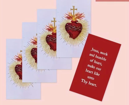 Detente Sacred Heart of Jesus Holy Verse Prayer Card