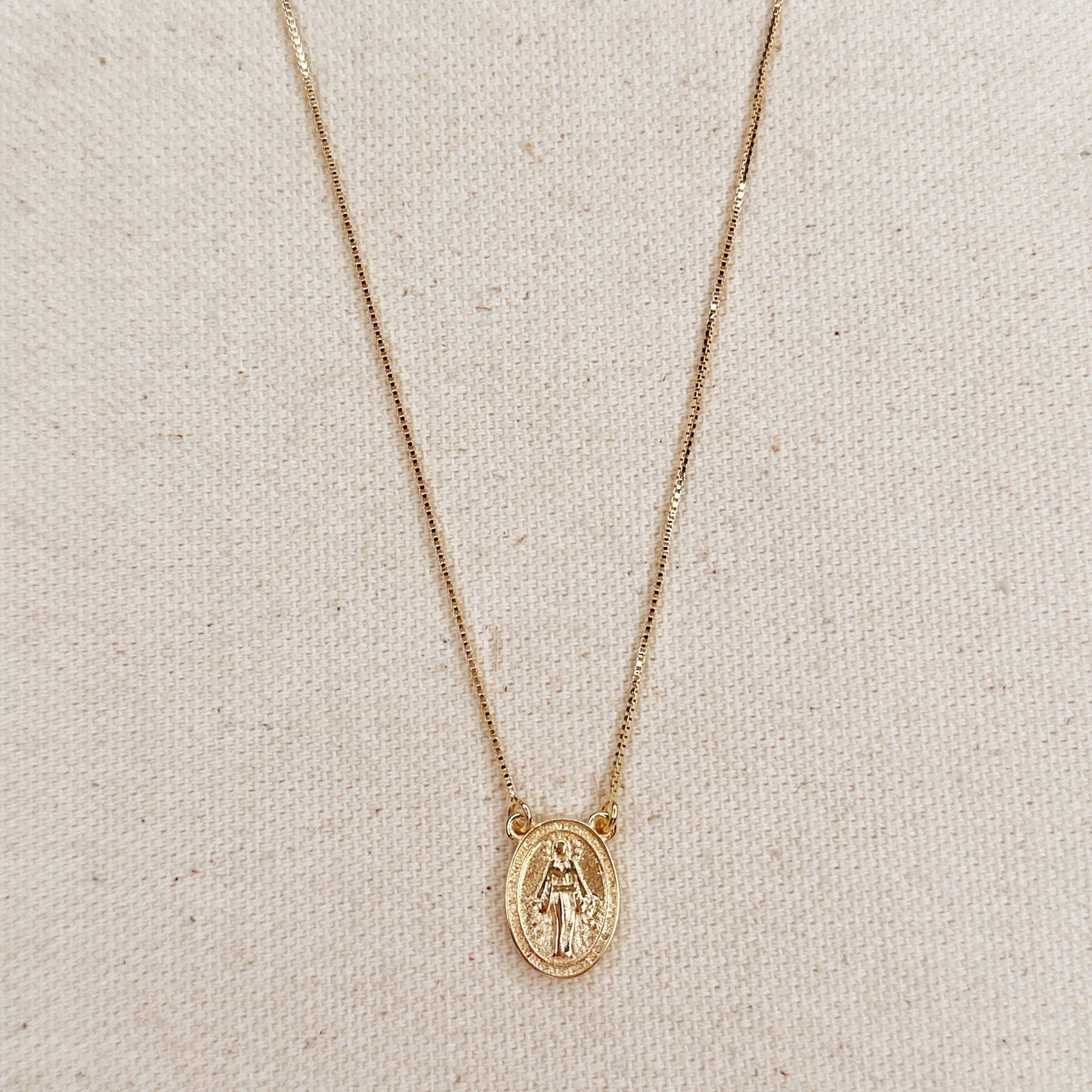 Lady of Grace Double Sided Medal Necklace