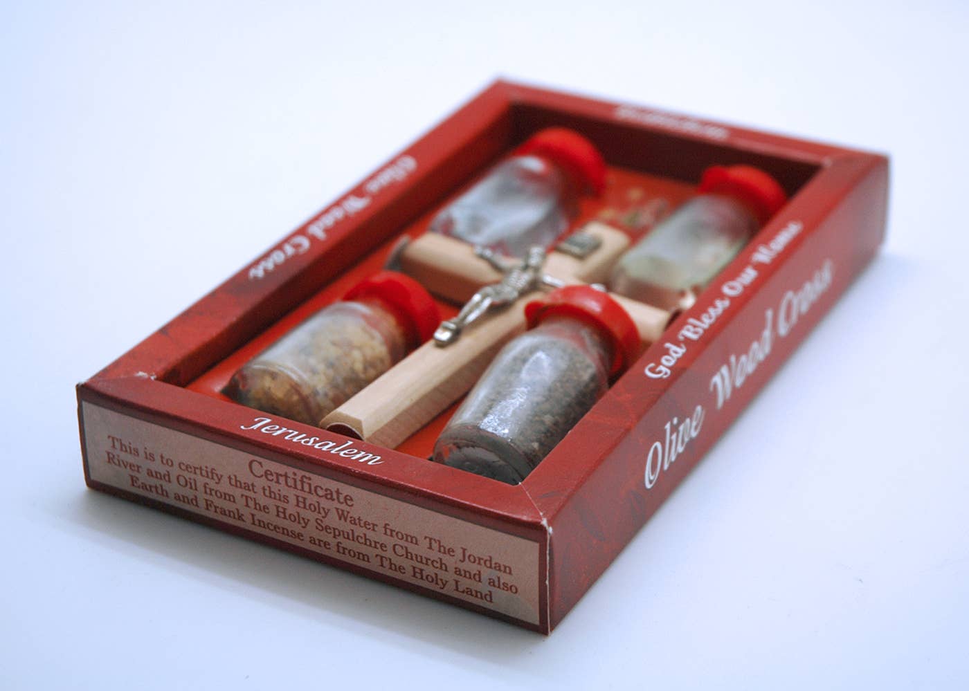 Blessed Holyland Oils with Crucifix