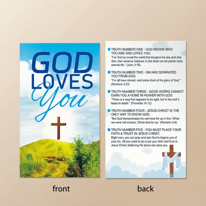 God Loves You Bible Verse Card - Professional