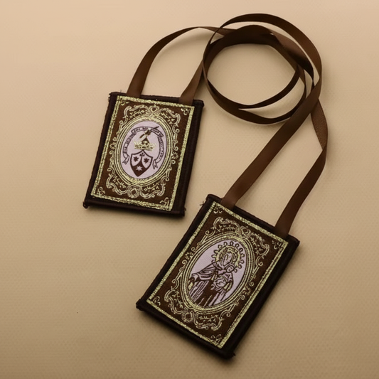 Our Lady of Mount Carmel Brown Wool Scapular - Professional