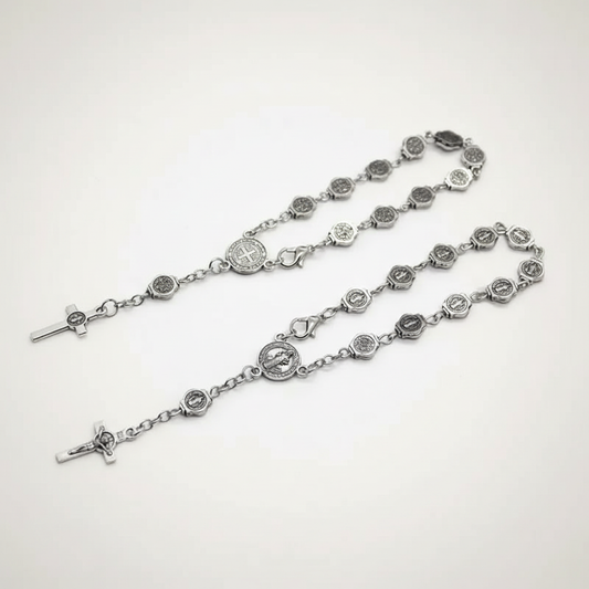 Saint Benedict One Decade Rosary with Clasp - Professional