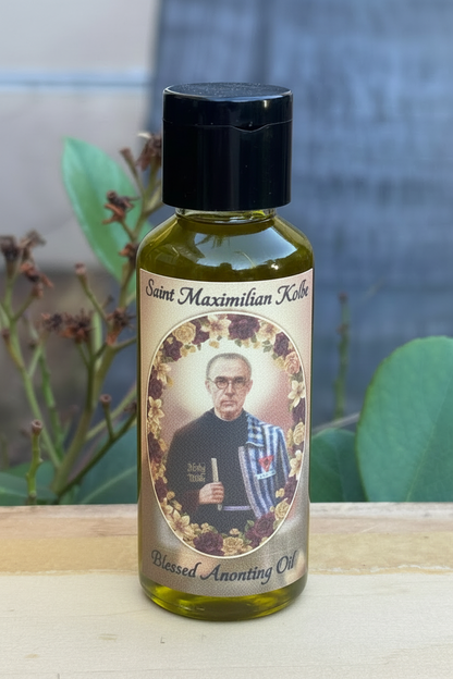 Saint Maximilian Kolbe Blessed Anointing Oil – Darker Oil